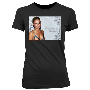 Hayden Panettiere Women's Junior Cut Crewneck T-Shirt