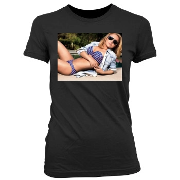 Hayden Panettiere Women's Junior Cut Crewneck T-Shirt