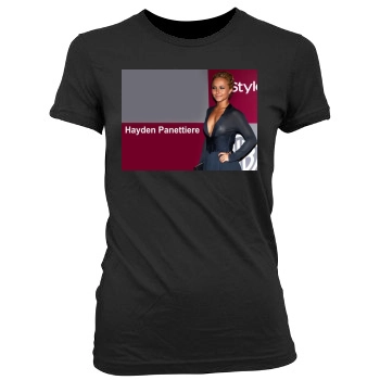 Hayden Panettiere Women's Junior Cut Crewneck T-Shirt