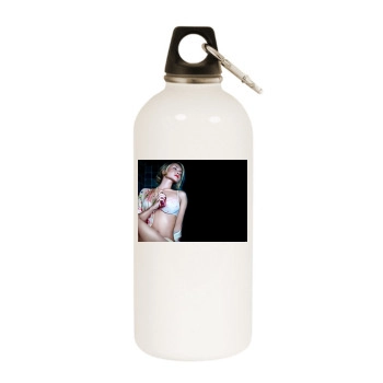 Hayden Panettiere White Water Bottle With Carabiner