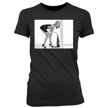 Hayden Panettiere Women's Junior Cut Crewneck T-Shirt