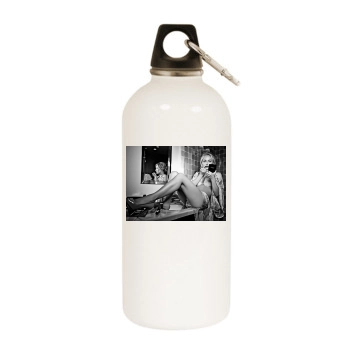 Hayden Panettiere White Water Bottle With Carabiner