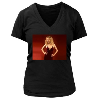 Heather Graham Women's Deep V-Neck TShirt