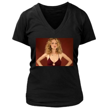 Heather Graham Women's Deep V-Neck TShirt