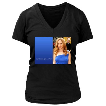 Heather Graham Women's Deep V-Neck TShirt