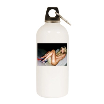 Heidi Klum White Water Bottle With Carabiner