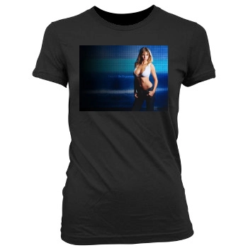 Heidi Klum Women's Junior Cut Crewneck T-Shirt