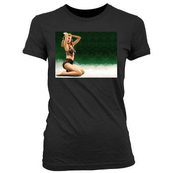 Heidi Klum Women's Junior Cut Crewneck T-Shirt