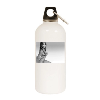 Heidi Klum White Water Bottle With Carabiner