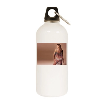 Heidi Klum White Water Bottle With Carabiner