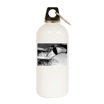 Heidi Klum White Water Bottle With Carabiner