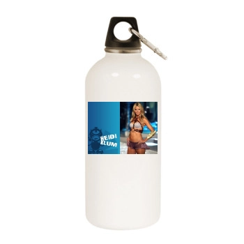 Heidi Klum White Water Bottle With Carabiner