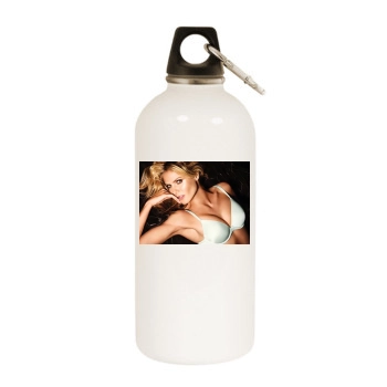 Heidi Klum White Water Bottle With Carabiner