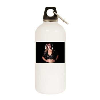 Helen Mirren White Water Bottle With Carabiner