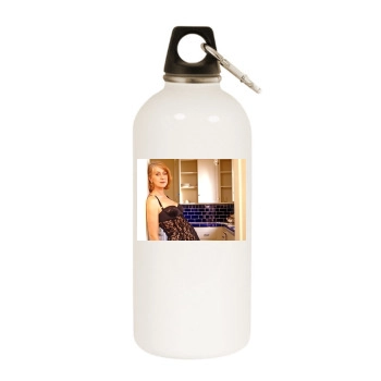 Helen Mirren White Water Bottle With Carabiner