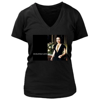 Helena Bonham Carter Women's Deep V-Neck TShirt