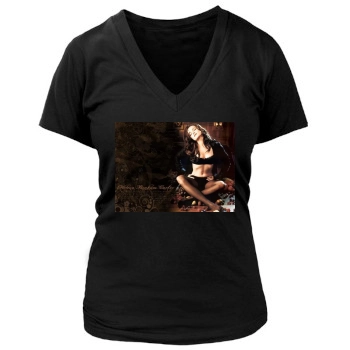 Helena Bonham Carter Women's Deep V-Neck TShirt