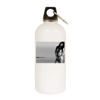 Helena Christensen White Water Bottle With Carabiner