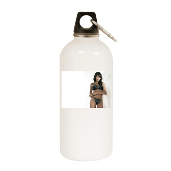 Helena Christensen White Water Bottle With Carabiner