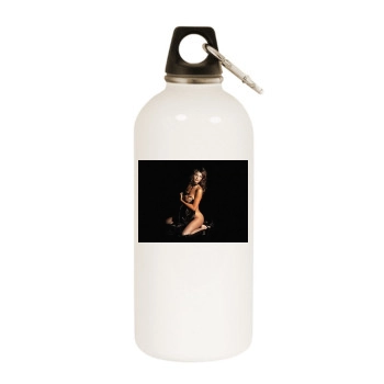 Helena Christensen White Water Bottle With Carabiner