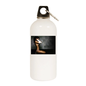 Helena Christensen White Water Bottle With Carabiner