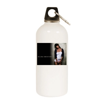 Helena Christensen White Water Bottle With Carabiner