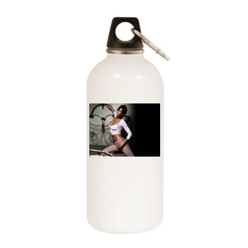 Helena Christensen White Water Bottle With Carabiner