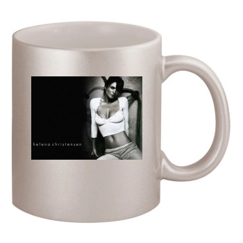 Helena Christensen 11oz Metallic Silver Mug