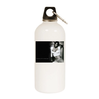 Helena Christensen White Water Bottle With Carabiner