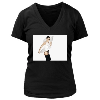 Helena Christensen Women's Deep V-Neck TShirt