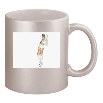 Helena Christensen 11oz Metallic Silver Mug