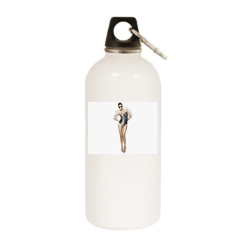 Helena Christensen White Water Bottle With Carabiner