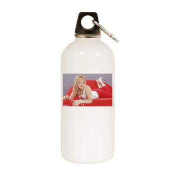 Hilary Duff White Water Bottle With Carabiner