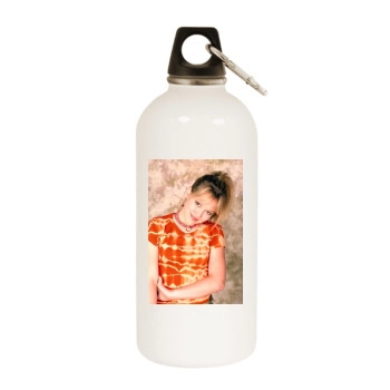 Hilary Duff White Water Bottle With Carabiner