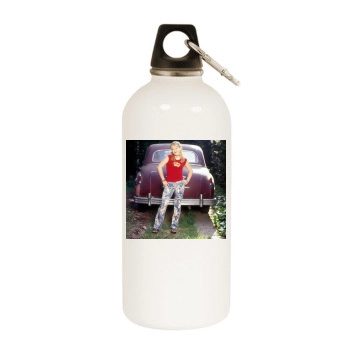 Hilary Duff White Water Bottle With Carabiner