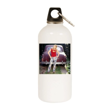 Hilary Duff White Water Bottle With Carabiner