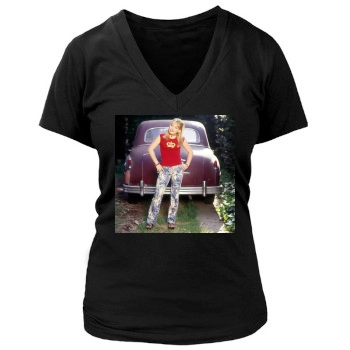 Hilary Duff Women's Deep V-Neck TShirt