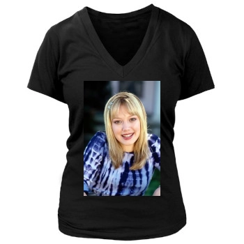 Hilary Duff Women's Deep V-Neck TShirt