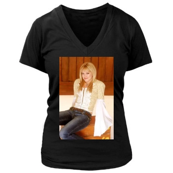 Hilary Duff Women's Deep V-Neck TShirt