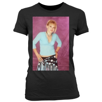 Hilary Duff Women's Junior Cut Crewneck T-Shirt