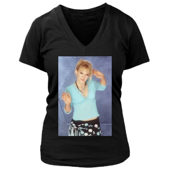 Hilary Duff Women's Deep V-Neck TShirt