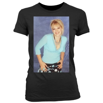 Hilary Duff Women's Junior Cut Crewneck T-Shirt