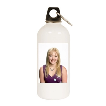 Hilary Duff White Water Bottle With Carabiner