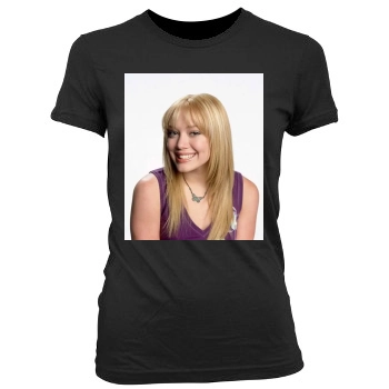 Hilary Duff Women's Junior Cut Crewneck T-Shirt