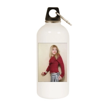 Hilary Duff White Water Bottle With Carabiner