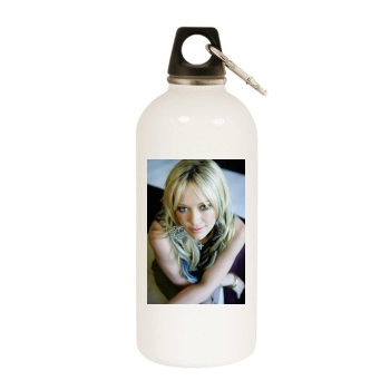 Hilary Duff White Water Bottle With Carabiner