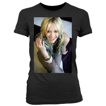 Hilary Duff Women's Junior Cut Crewneck T-Shirt