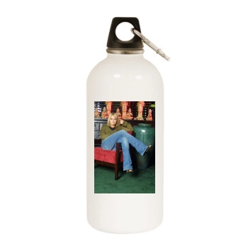 Hilary Duff White Water Bottle With Carabiner