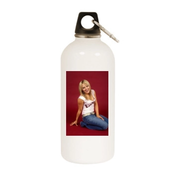 Hilary Duff White Water Bottle With Carabiner