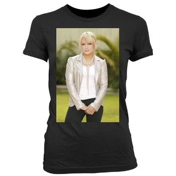 Hilary Duff Women's Junior Cut Crewneck T-Shirt